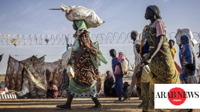 Sudanese refugees face gruelling wait in overcrowded South Sudan campsï½Arab News Japan