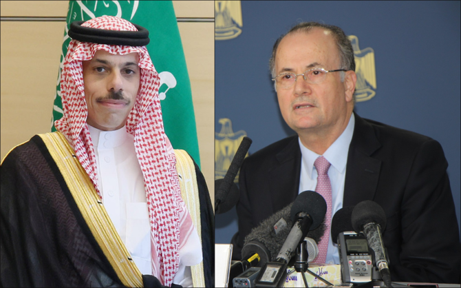 Saudi Foreign Minister Prince Faisal bin Farhan holds a telephone call with Palestinian Prime Minister Mohammed Mustafa. (Getty/Wikipedia)