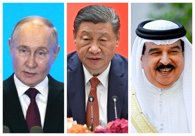 バーレーン国王はロシアのプーチン、中国の習近平と会談する。(ファイル/AFP) 